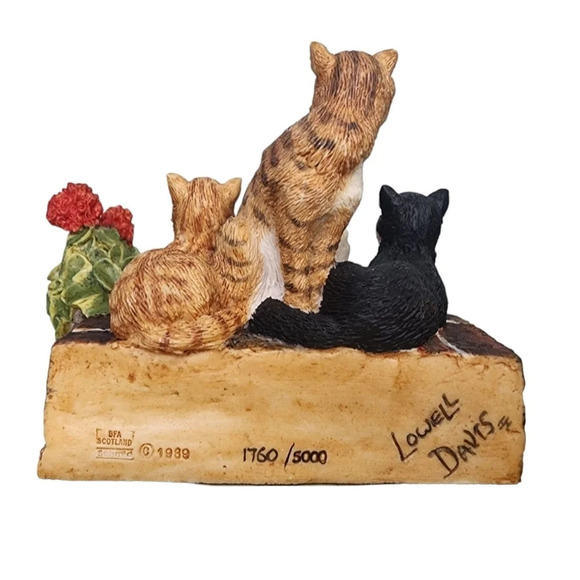 1989 Lowell Davis BFA Schmid Figurine Sun Worshippers Cats on Porch 1773/5000 - Picture 7 of 16